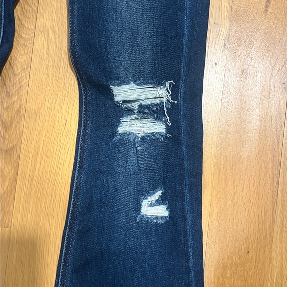 Kancan Denim Jeans Flare Size 3/25 Dark Wash Mid Rise Stretch Long - Picture 3 of 6